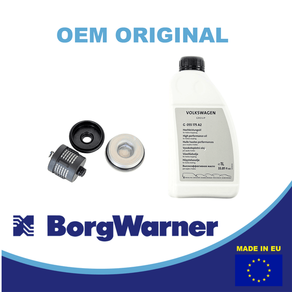 02D598574 AWD Filter & oil HALDEX kit for AUDI, VW, SKODA BorgWarner filter and oil kit 02D598574 AWD oil Filter and G055175A2 oil 2nd gen kit for AUDI, VW, SKODA, SEAT