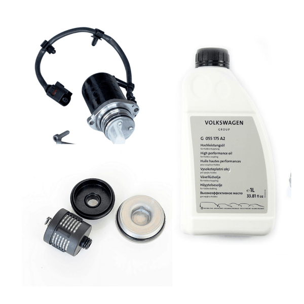0AV598549A pump,  filter, oil 2nd generation kit for Haldex BorgWarner filter and oil kit 0AV598549A pump, filter 02D598574 + VW high perfoance oil 2nd generation  kit forrm Haldex  - Audi VW Golf Seat Skoda